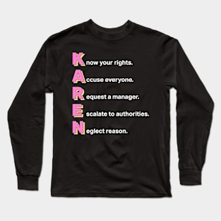 Karen Acronym Long Sleeve T-Shirt